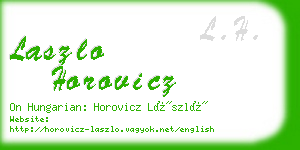 laszlo horovicz business card